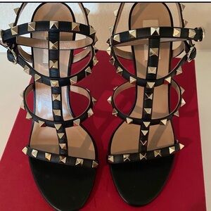 Valentino Garavani Studded Black Sandals